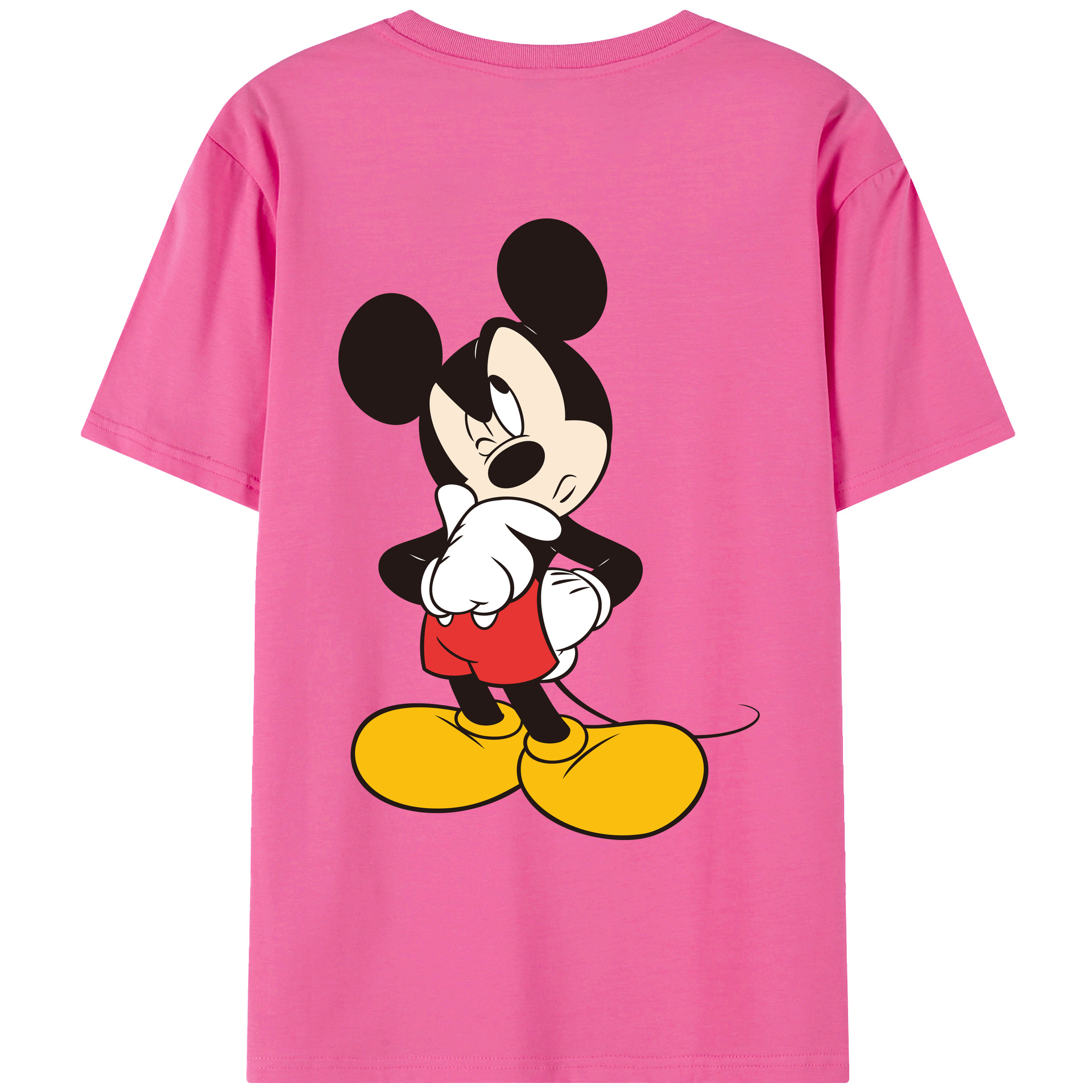 （画像用） ミッキーマウス Mickey Mouse レディース半袖Tシャツ(バックプリント)